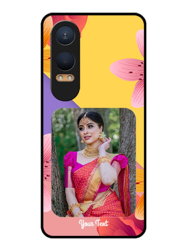 Custom OnePlus Nord Ce 4 Lite 5G Custom Glass Phone Case3 Image With Vintage Floral Design