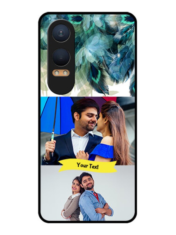 Custom OnePlus Nord Ce 4 Lite 5G Custom Glass Phone CaseImage With Boho Peacock Feather Design