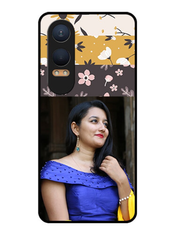 Custom OnePlus Nord Ce 4 Lite 5G Custom Glass Phone CaseStylish Floral Design