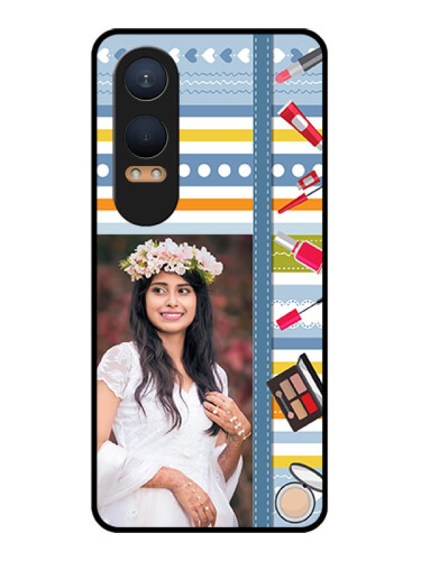 Custom OnePlus Nord Ce 4 Lite 5G Custom Glass Phone CaseMakeup Icons Design
