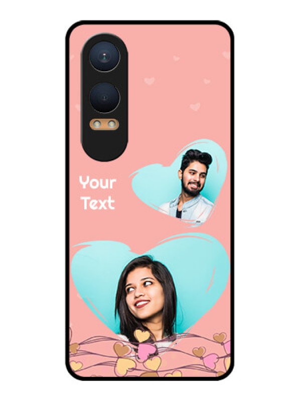Custom OnePlus Nord Ce 4 Lite 5G Custom Glass Phone CaseLove Doodle Design
