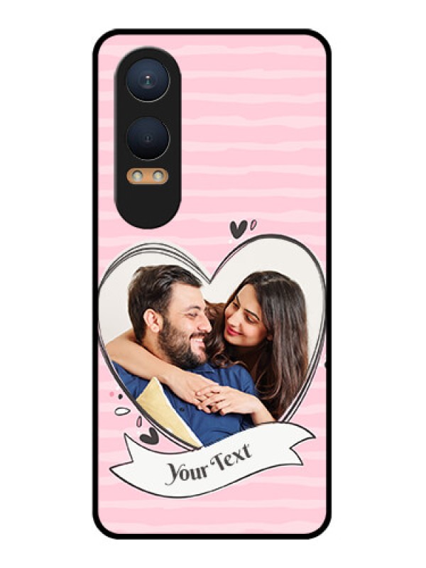 Custom OnePlus Nord Ce 4 Lite 5G Custom Glass Phone CaseVintage Heart Design