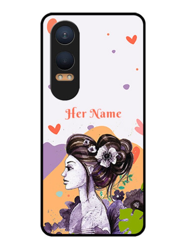 Custom OnePlus Nord Ce 4 Lite 5G Custom Glass Phone CaseWoman And Nature Design