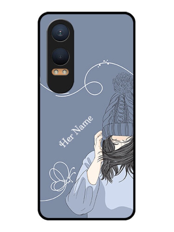Custom OnePlus Nord Ce 4 Lite 5G Custom Glass Phone CaseGirl In Winter Outfit Design