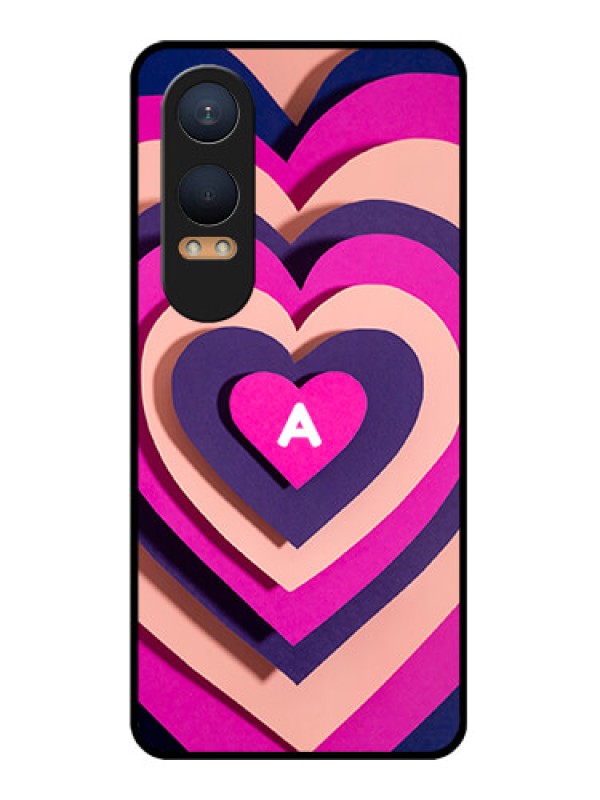 Custom OnePlus Nord Ce 4 Lite 5G Custom Glass Phone CaseCute Heart Pattern Design