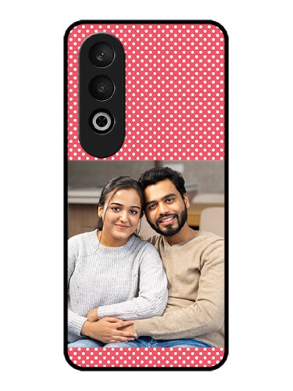 Custom OnePlus Nord CE 4 Custom Glass Phone CaseWhite Dotted Design