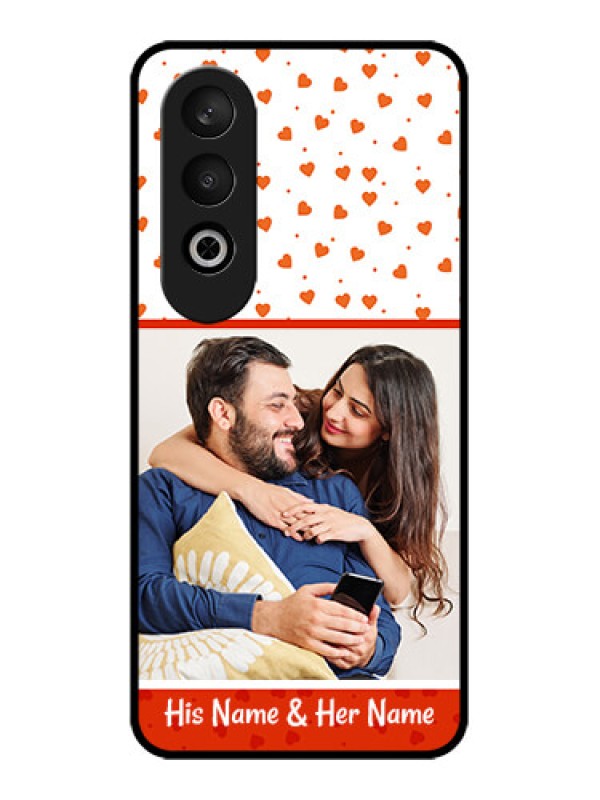 Custom OnePlus Nord CE 4 Custom Glass Phone CaseOrange Love Symbol Design