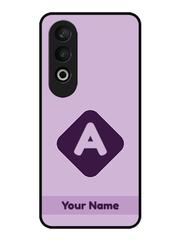 Custom OnePlus Nord CE 4 Custom Glass Phone CaseCustom Letter In Curved Badge Design