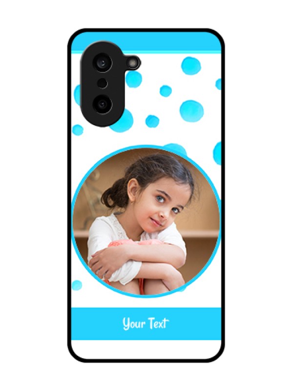 Custom OnePlus Nord CE 5 5G Custom Glass Phone Case - Blue Bubbles Pattern Design