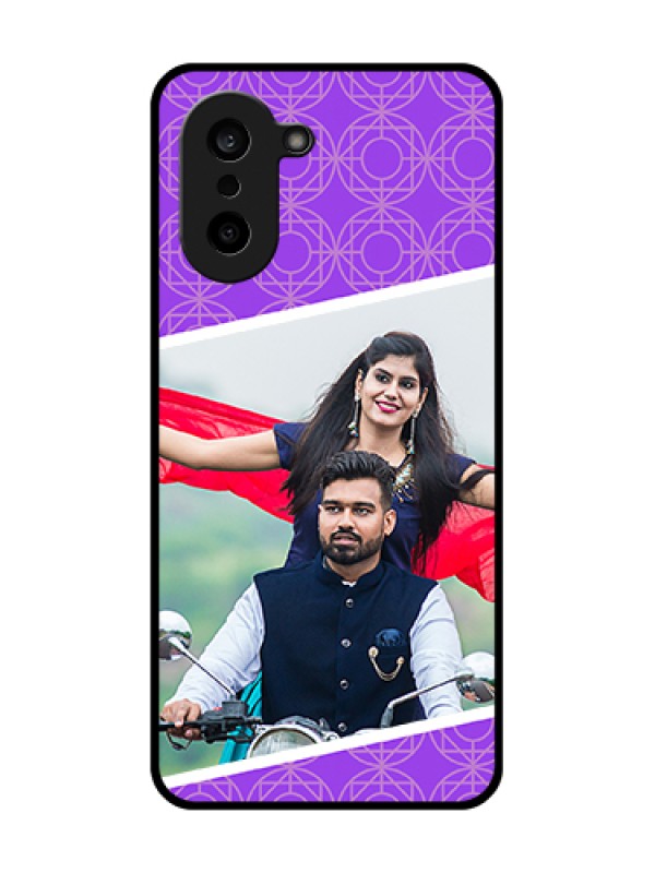 Custom OnePlus Nord CE 5 5G Custom Glass Phone Case - Violet Color Pattern Design