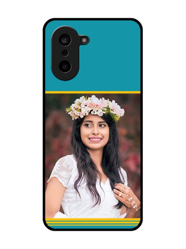 Custom OnePlus Nord CE 5 5G Custom Glass Phone Case - Yellow & Blue Design
