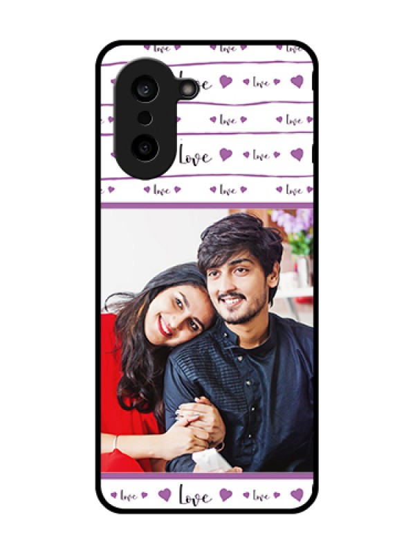 Custom OnePlus Nord CE 5 5G Custom Glass Phone Case - Couples Heart Design