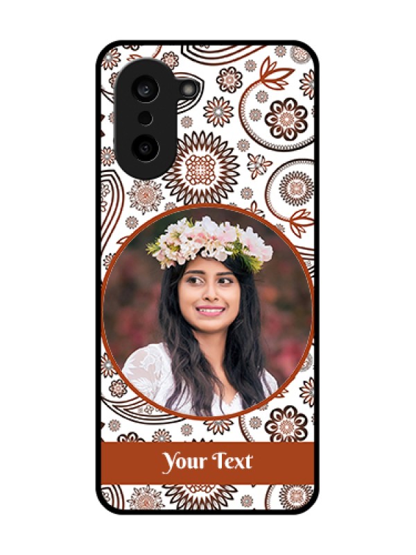 Custom OnePlus Nord CE 5 5G Custom Glass Phone Case - Abstract Flower Design