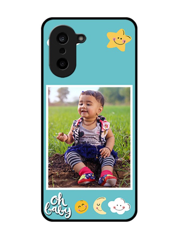 Custom OnePlus Nord CE 5 5G Custom Glass Phone Case - Smiley Kids Stars Design