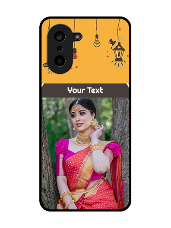 Custom OnePlus Nord CE 5 5G Custom Glass Phone Case - With Family Picture And Icons