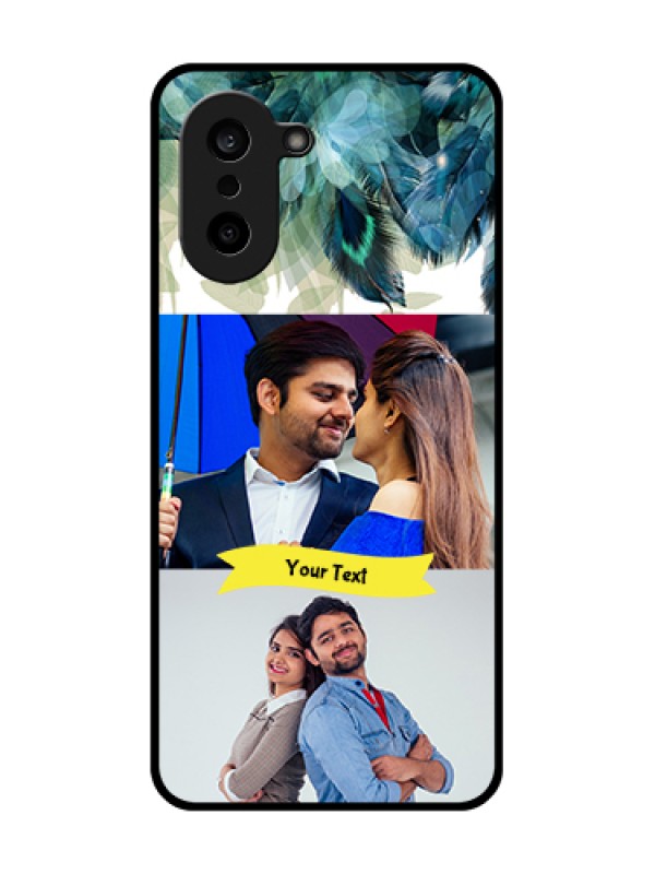Custom OnePlus Nord CE 5 5G Custom Glass Phone Case - Image With Boho Peacock Feather Design