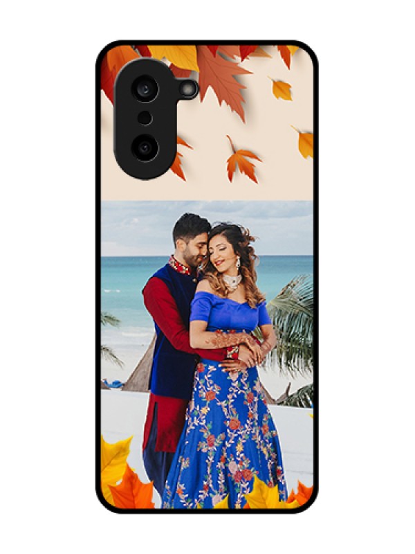 Custom OnePlus Nord CE 5 5G Custom Glass Phone Case - Autumn Maple Leaves Design