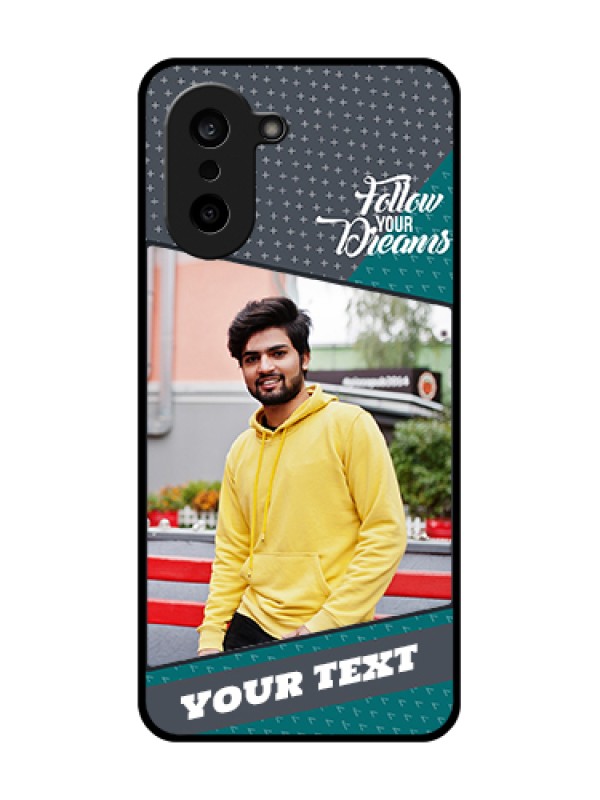 Custom OnePlus Nord CE 5 5G Custom Glass Phone Case - Background Pattern Design With Quote