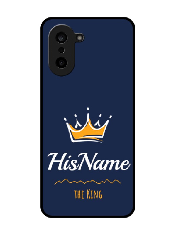 Custom OnePlus Nord CE 5 5G Custom Glass Phone Case - King With Name Design