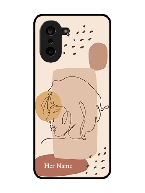 Custom OnePlus Nord CE 5 5G Custom Glass Phone Case - Calm Woman Line Art Design