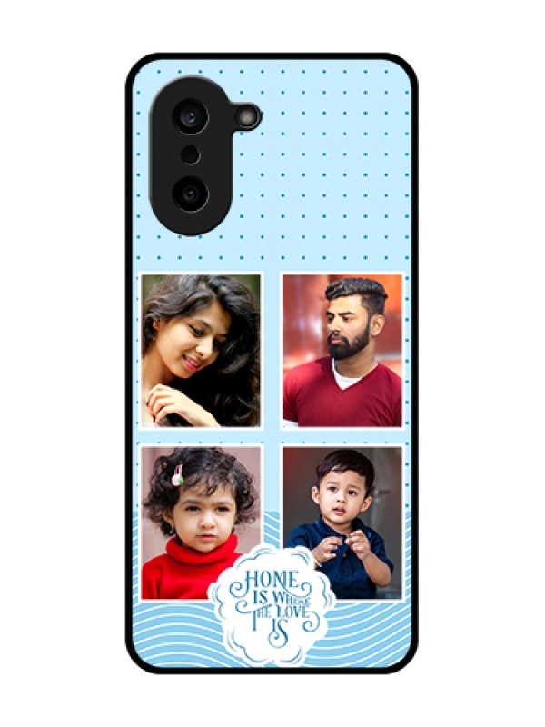 Custom OnePlus Nord CE 5 5G Custom Glass Phone Case - Cute Love Quote With 4 Pic Upload Design