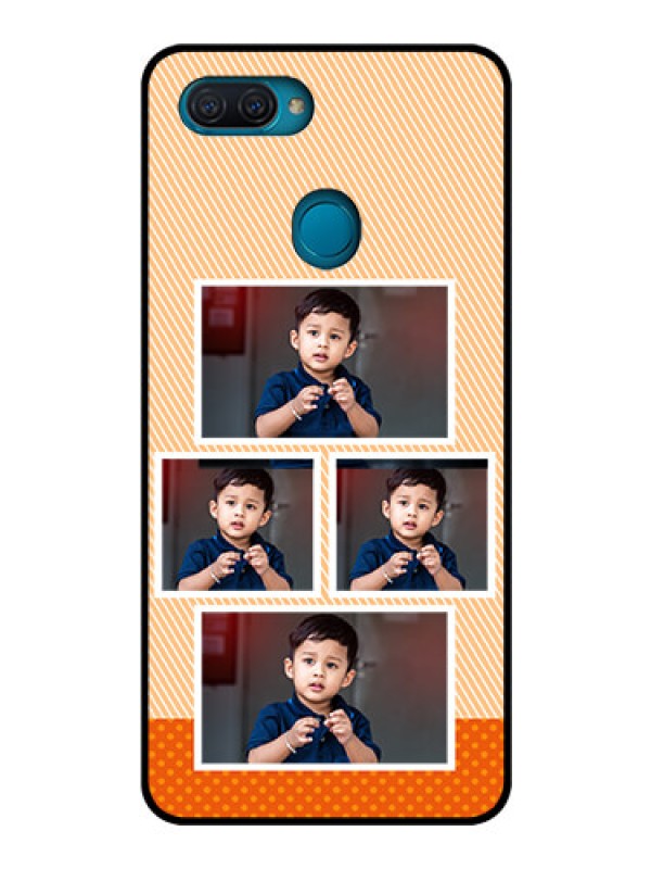 Custom Oppo A12 Photo Printing on Glass Case  - Bulk Photos Upload Design
