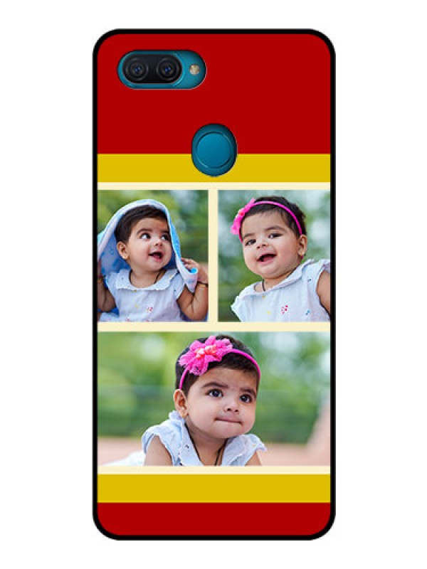 Custom Oppo A12 Custom Glass Mobile Case  - Multiple Pic Upload Design