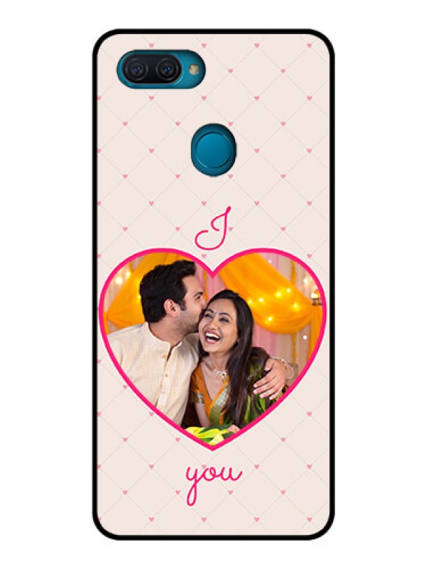 Custom Oppo A12 Custom Glass Mobile Case  - Heart Shape Design