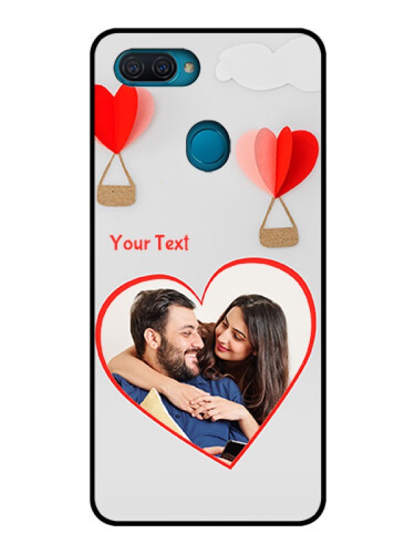 Custom Oppo A12 Custom Glass Mobile Case  - Parachute Love Design