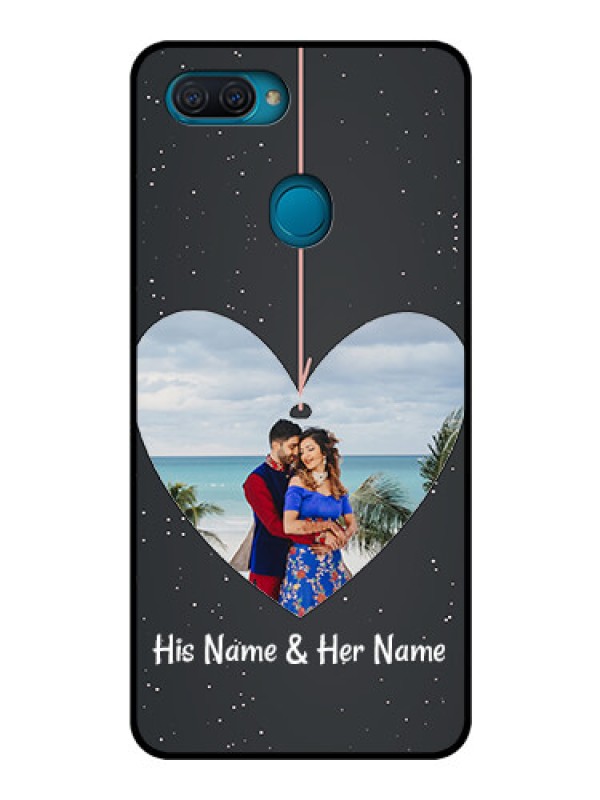Custom Oppo A12 Custom Glass Phone Case  - Hanging Heart Design