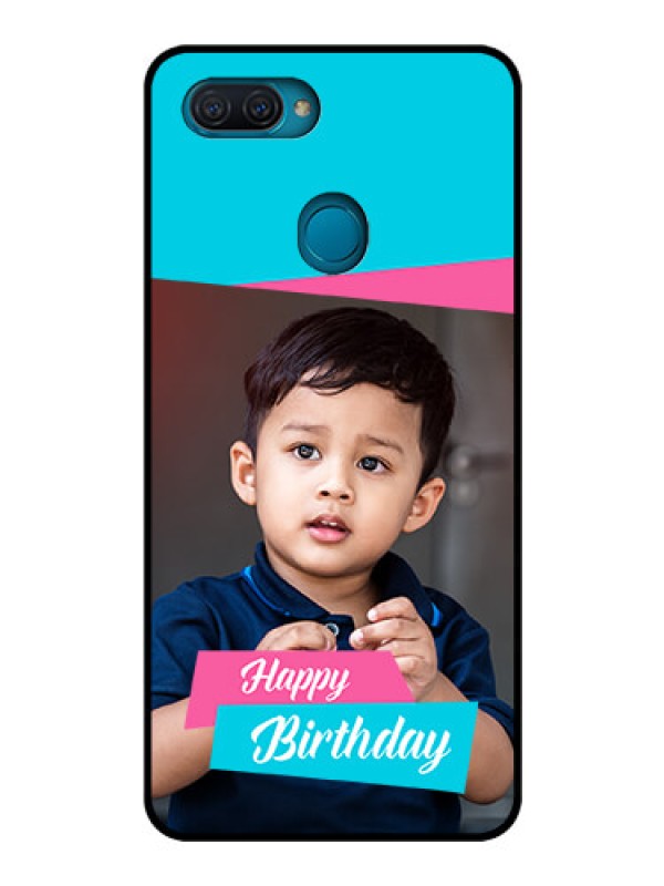 Custom Oppo A12 Personalized Glass Phone Case  - Image Holder with 2 Color Design