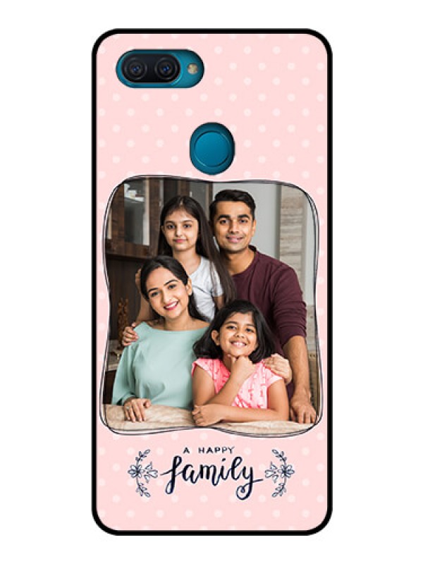 Custom Oppo A12 Custom Glass Phone Case  - Family with Dots Design