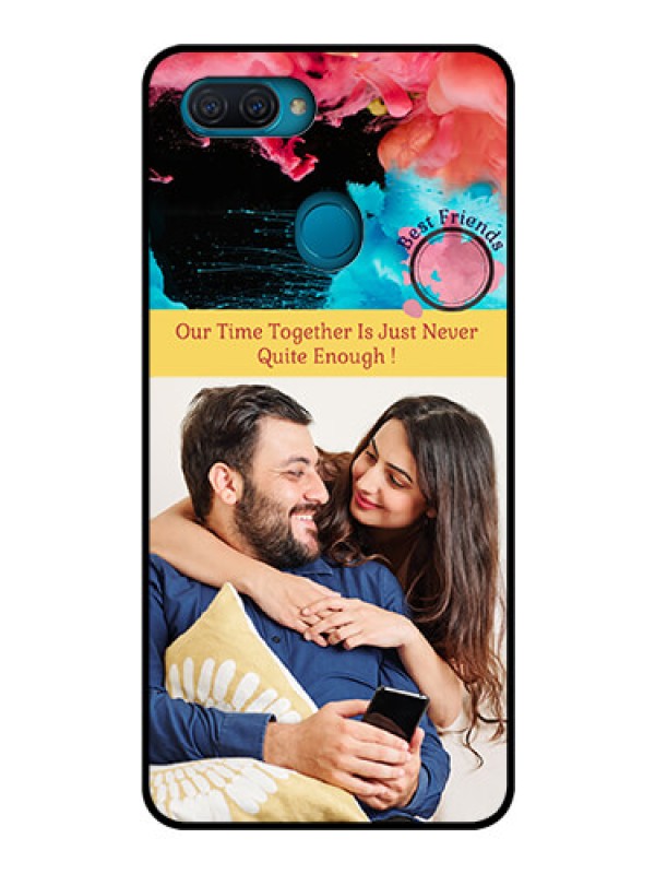 Custom Oppo A12 Custom Glass Mobile Case  - Quote with Acrylic Painting Design