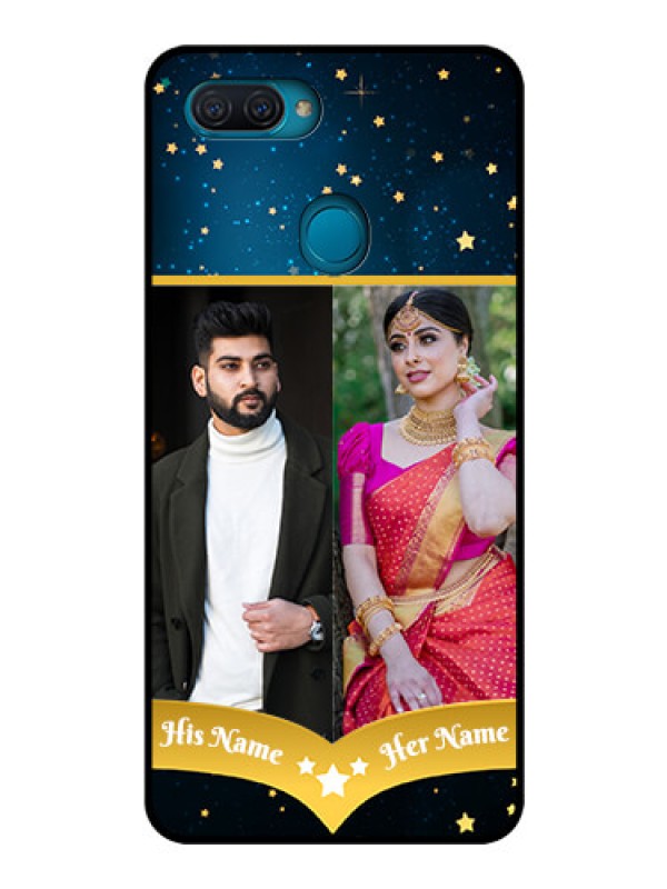 Custom Oppo A12 Custom Glass Phone Case  - Galaxy Stars Backdrop Design