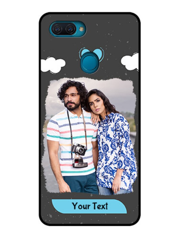 Custom Oppo A12 Custom Glass Phone Case  - Splashes with love doodles Design