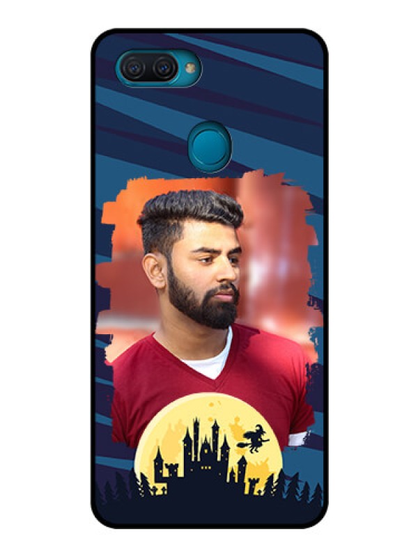 Custom Oppo A12 Photo Printing on Glass Case  - Halloween Witch Design 