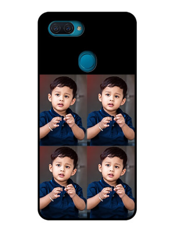 Custom Oppo A12 4 Image Holder on Glass Mobile Cover