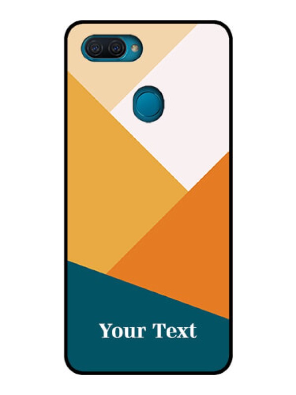 Custom Oppo A12 Personalized Glass Phone Case - Stacked Multi-colour Design