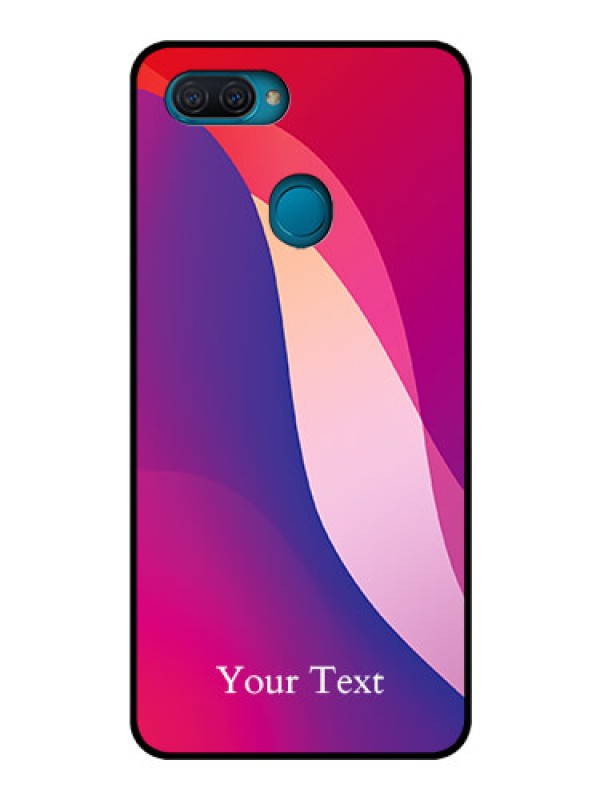 Custom Oppo A12 Personalized Glass Phone Case - Digital abstract Overlap Design