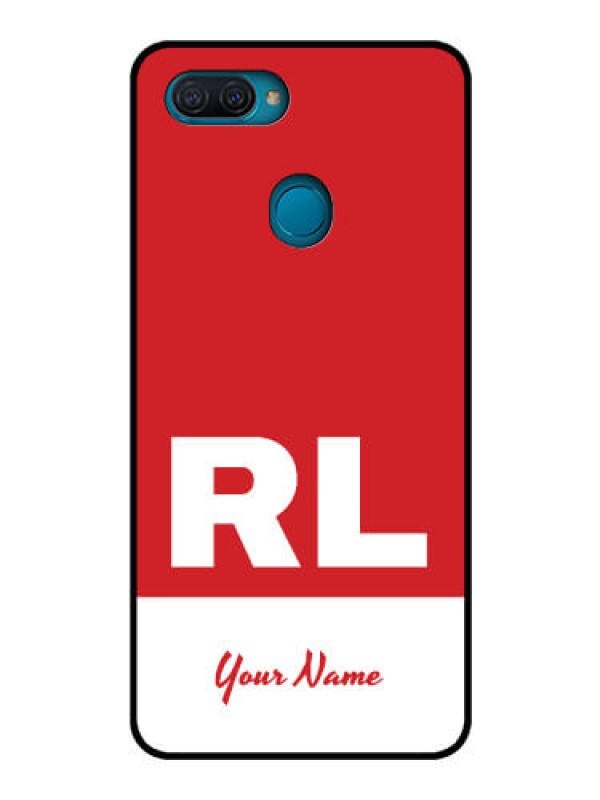 Custom Oppo A12 Personalized Glass Phone Case - dual tone custom text Design