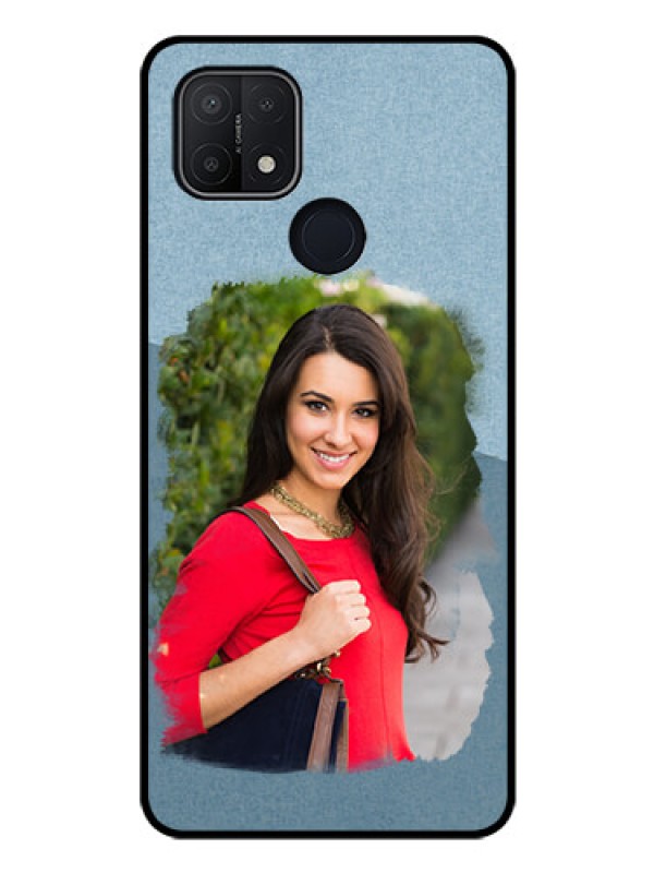 Custom Oppo A15 Custom Glass Mobile Case - Grunge Line Art Design