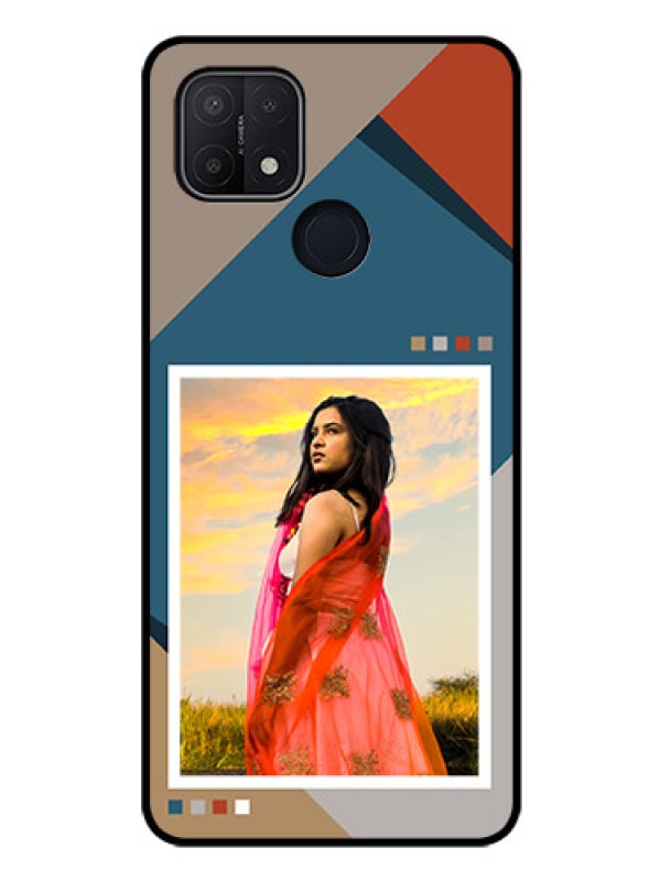 Custom Oppo A15 Personalized Glass Phone Case - Retro color pallet Design