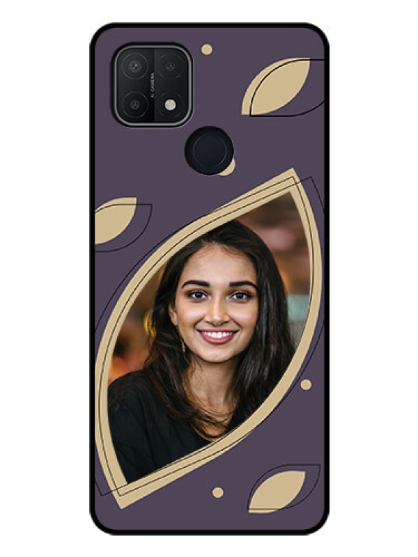 Custom Oppo A15 Custom Glass Mobile Case - Falling Leaf Design