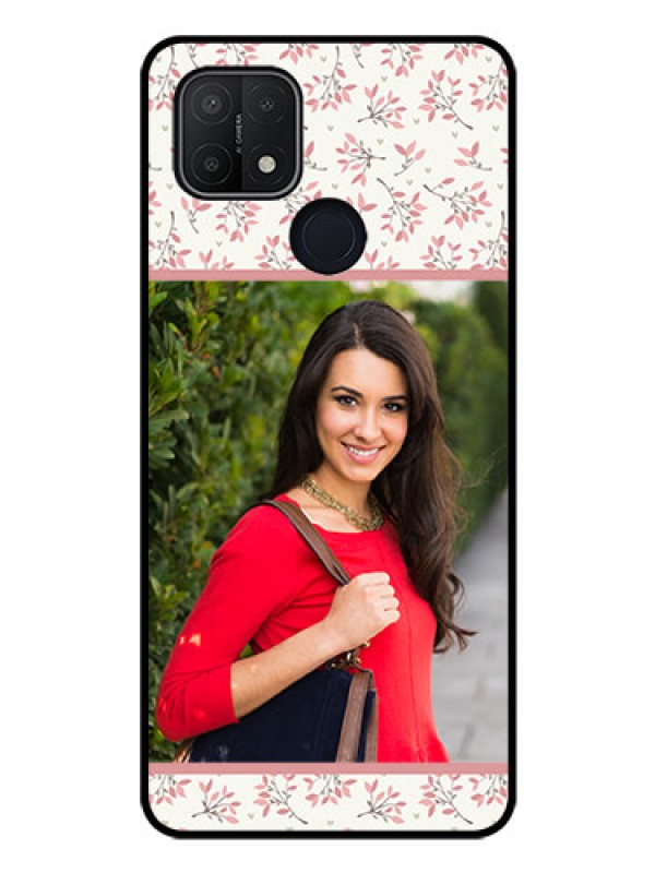 Custom Oppo A15s Custom Glass Phone Case - Premium Floral Design