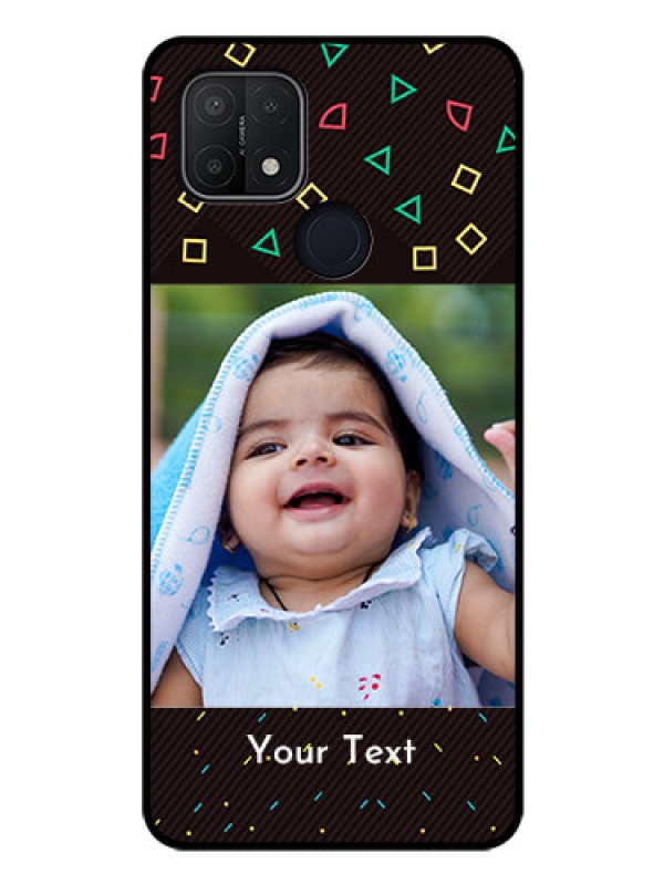 Custom Oppo A15s Custom Glass Phone Case - with confetti birthday design