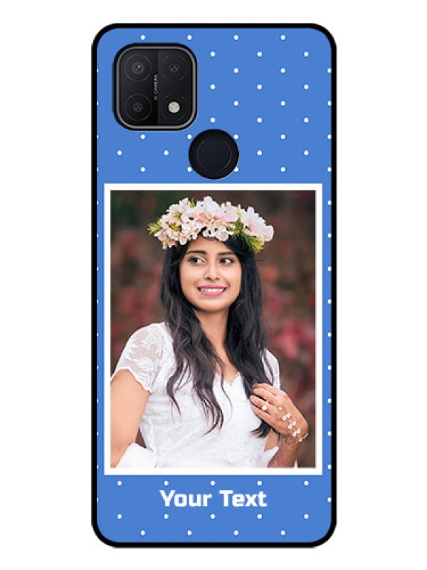 Custom Oppo A15s Photo Printing on Glass Case - Polka dots design