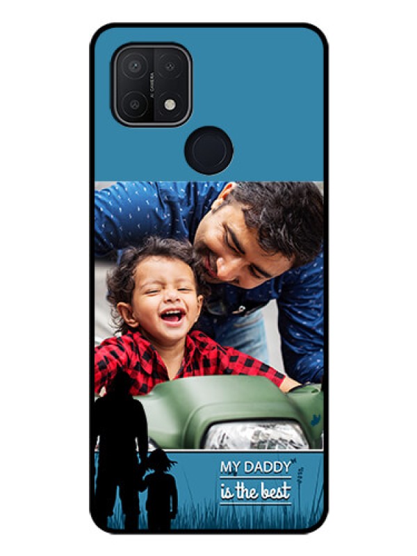 Custom Oppo A15s Custom Glass Mobile Case - Best dad design