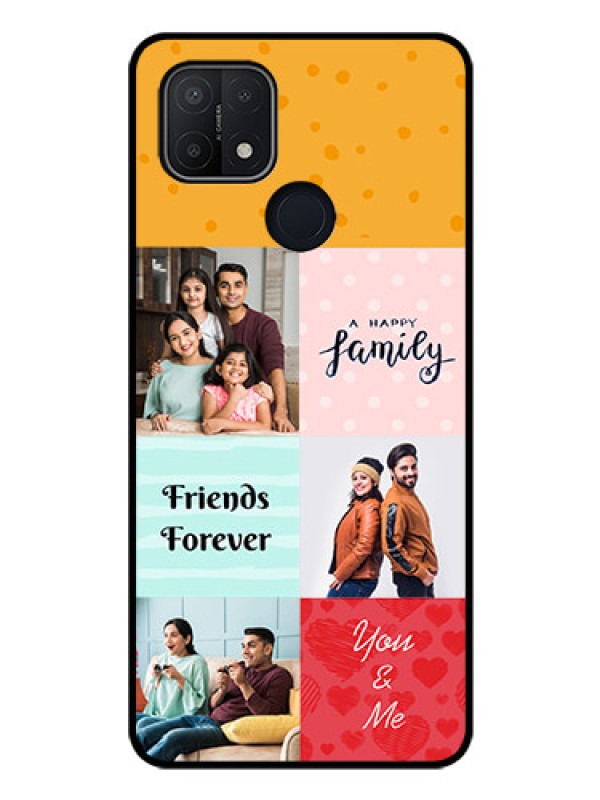 Custom Oppo A15s Personalized Glass Phone Case - Images with Quotes Design