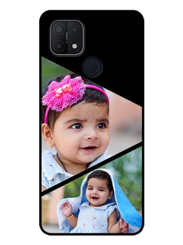 Custom Oppo A15s Custom Glass Phone Case - Semi Cut Design