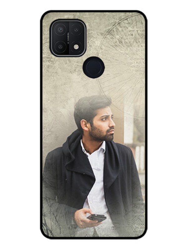 Custom Oppo A15s Custom Glass Phone Case - with vintage design